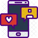 Mobile Konversation Emoji Mobilkommunikation Symbol