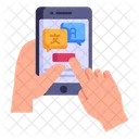 Mobile Language  Icon