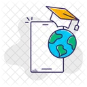 Mobile Learning Global Access Educational Resources Icon