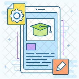 Mobile Learning  Icon