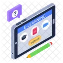 E러닝 온라인교육 모바일교육 아이콘