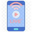 Mobile Live Stream Broadcast Live Channel Icône