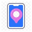 Localisation Mobile Navigation Localisation En Ligne Icône