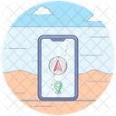 Mobile Location Online Navigation Location App Icon