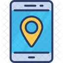 Mobile Location Maps Online Icon