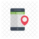 Mobile Location Online Icon