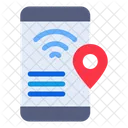 Mobile Location Tracking Map Icon