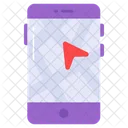 Mobile Tracking Location Map Icon