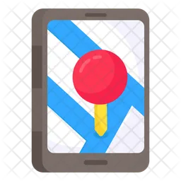 Mobile Location App Flag Icon