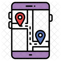 Mobile Location Finder Flag Icon
