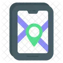 Mobile Location Mobile Map Online Location Icon