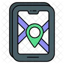 Mobile Location Mobile Map Online Location Icon