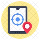 Mobile Location Target Mobile Location Aim Mobile Location Goal Icon