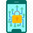 Mobile Lock Cyber Security Icon