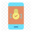 Mot De Passe De Verrouillage Mobile Marque Droite Mot De Passe Approuve Verrouillage Par Mot De Passe Mobile Icône