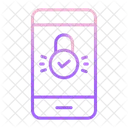 Mot De Passe De Verrouillage Mobile Marque Droite Mot De Passe Approuve Verrouillage Par Mot De Passe Mobile Icône