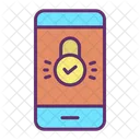 Mobile Lock Password Right Mark Approved Password Mobile Password Lock Icon