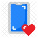 Mobile Love Love Heart Icon