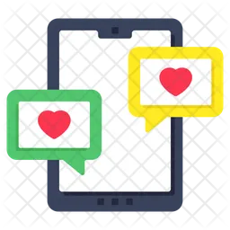 Mobile love chat  Icon