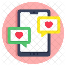 Mobile love chat  Icon