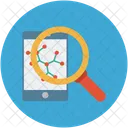 Mobile With Magnifier Icon