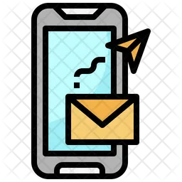Mobile Mail Send  Icon