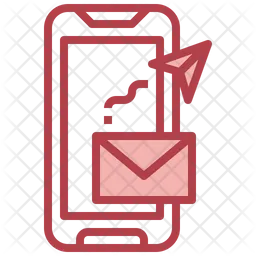 Mobile Mail Send  Icon