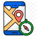 Mobile Map Mobile Location Direction Icon