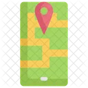 Cellphone Map Navigation Icon