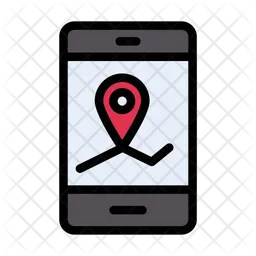 Mobile Map  Icon