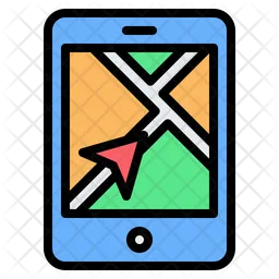 Mobile Map  Icon