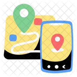 Mobile Map  Icon