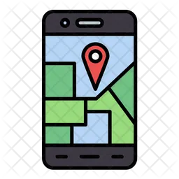 Mobile Map  Icon