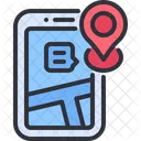 Mobile Map Navigation Smartphone Icon
