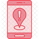 Mobile Map Alert  Icon