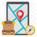 Mobile Map Mobile Location Mobile Direction Icon