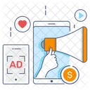 Digital Marketing Internet Marketing Mobile Marketing Icon