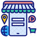 Mobile Marketing Ecommerce Online Icon