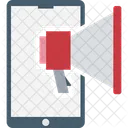 Mobile Marketing Bullhorn Mobile Advert Icon