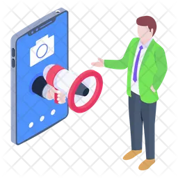 Mobile Marketing  Icon