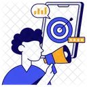 Mobile Marketing Promotion Mobile Publicity Mobile Campaign Icon