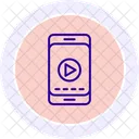 Mobile Media Schwarzes Umriss Symbol Symbol