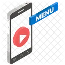 Mobile Menu Smartphone Menu Mobile Video Icon