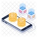 Mobile Currencies Digital Currencies Online Business Icon