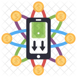 Mobile Money Network  Icon