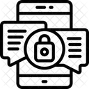 Sicherheit mobiler Nachrichten  Symbol