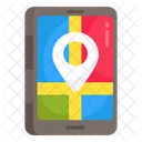 Mobile Map Mobile Location Mobile Direction Icon