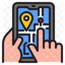 Mobile Navigation Phone Map Mobile Location Icon