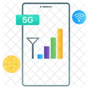 인터넷 연결 모바일 네트워크 5 G 네트워크 아이콘