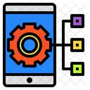 Smartphone Gear Networking Icon